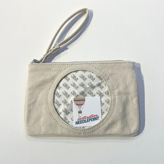 Canvas Clutch Round - Self-Finishing