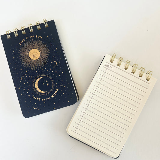 Cloth Covered Notepad - Live By The Sun