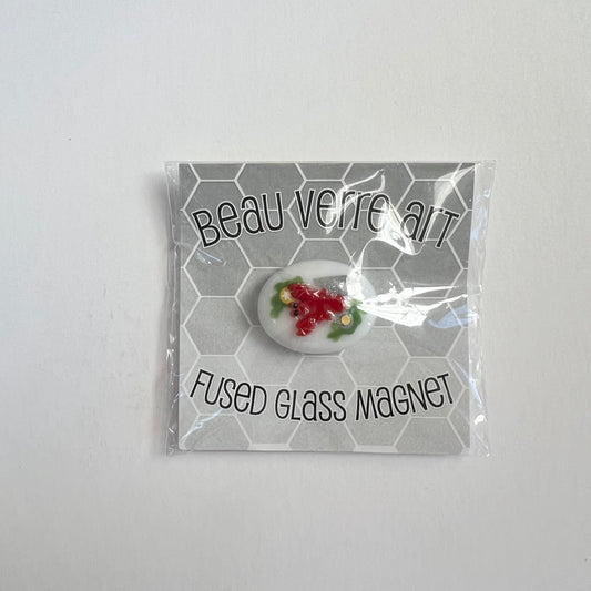 Lobster Dinner Fused Glass Needle Minder