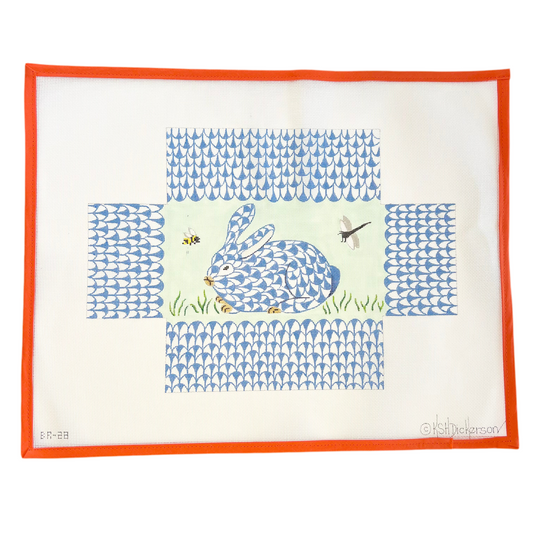 Blue Herend Bunny Brick Cover