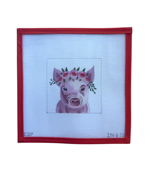 Pig with Flower Crown