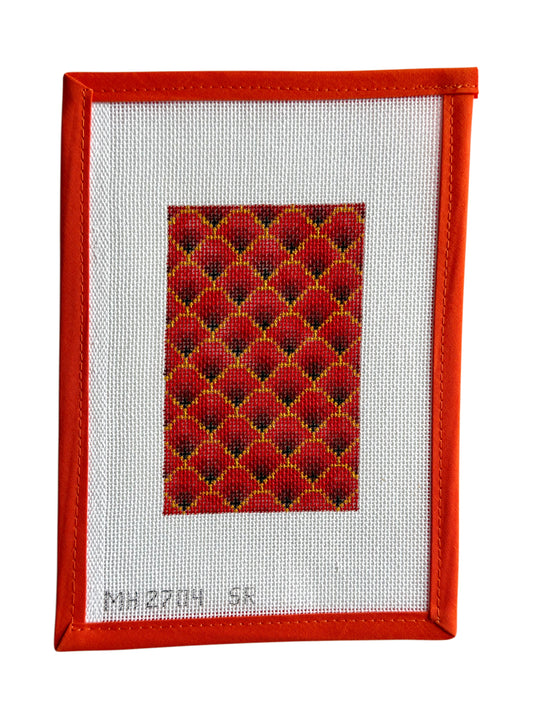 Scallop, Red, Gold, Black Insert