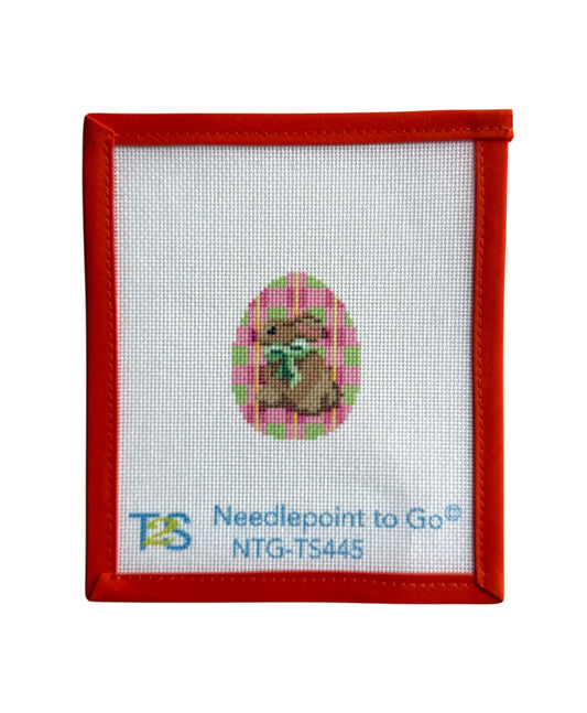 Tan Bunny/Pink Plaid Mini Egg