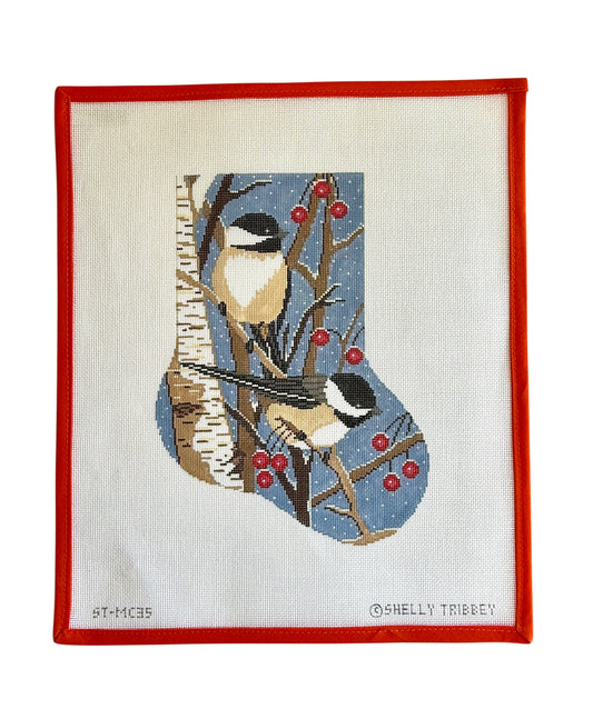 Holiday Chickadees 9" Stocking