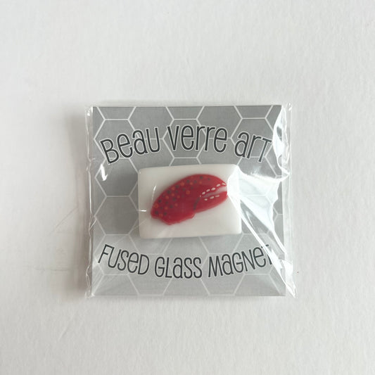 Lobster Claw Fused Glass Needle Minder