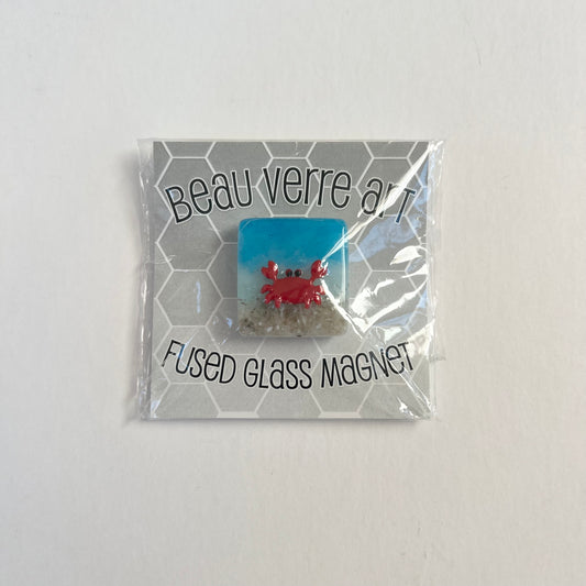 Crab Fused Glass Needle Minder