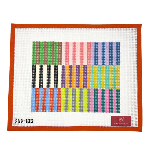 Color Block Stripes Clutch