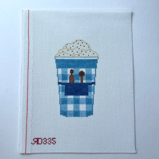 Blue Gingham Apron Cup - 335