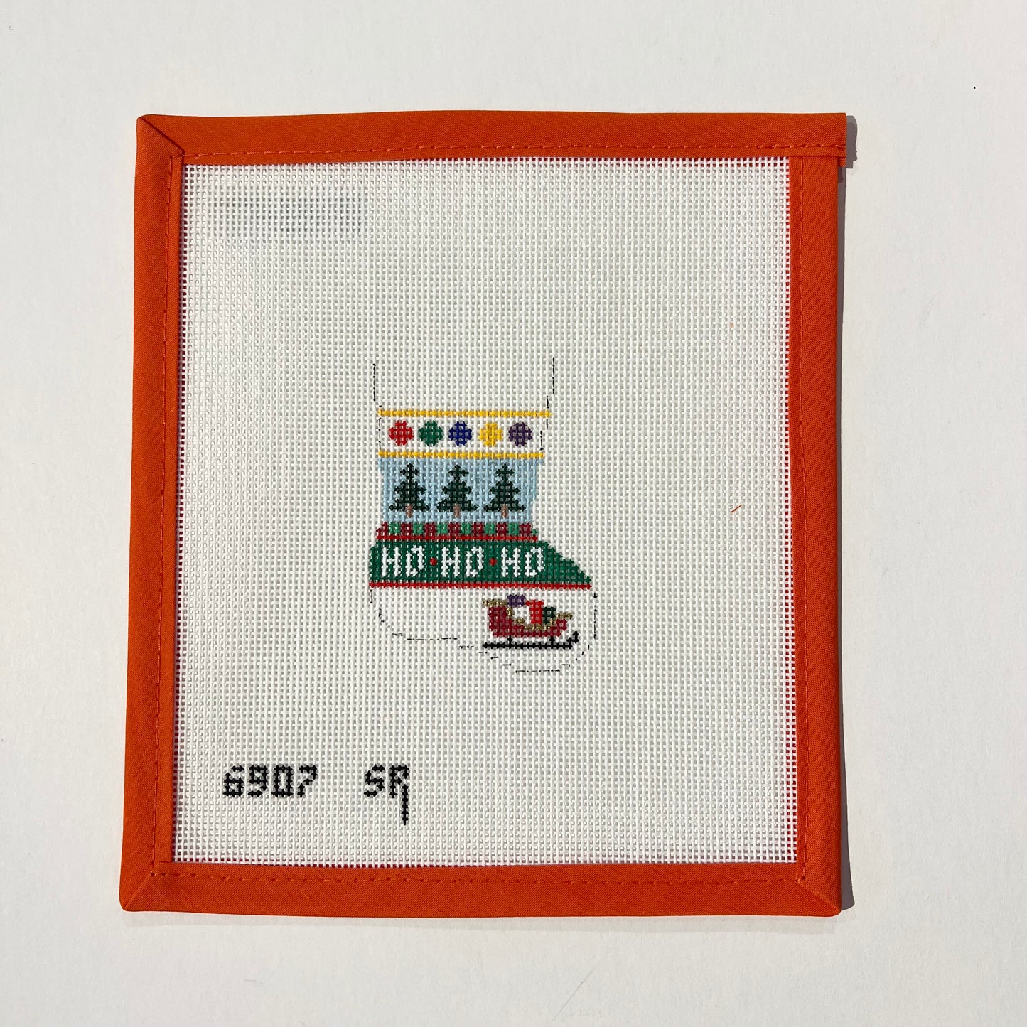 Christmas Tree Stripe Stocking Ornament