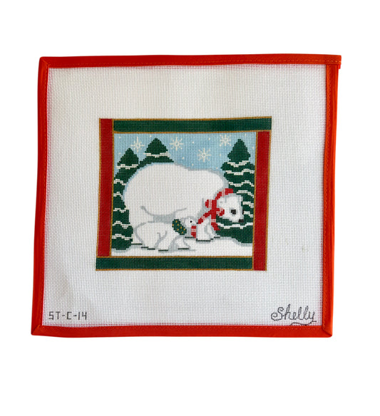 Holiday Polar Bears in Scarves