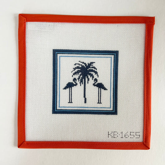 Nautical Coaster - Palm Tree in Blue