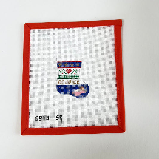Angel Stripe Stocking Ornament