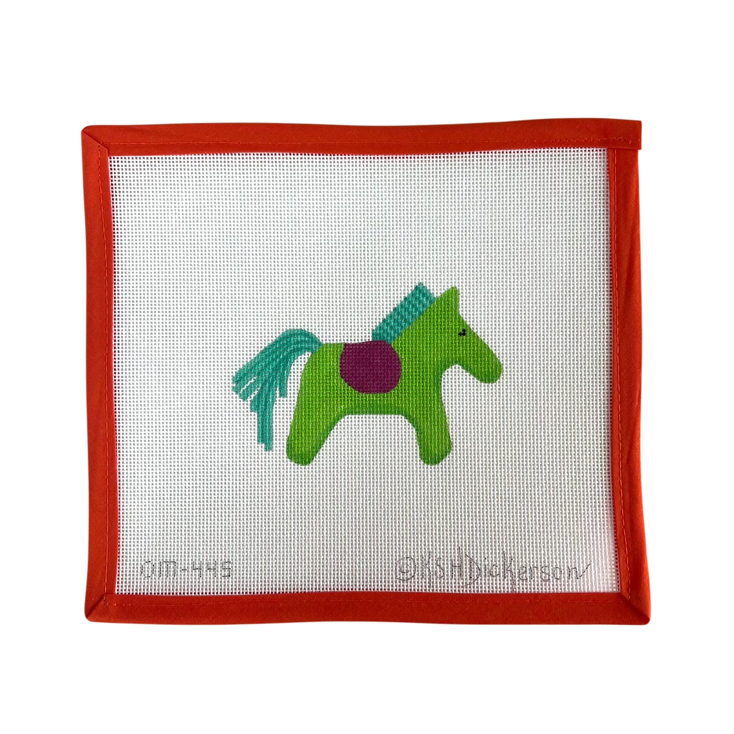 Hermes Horse w/ Saddle - Green, Turquoise, and Magenta
