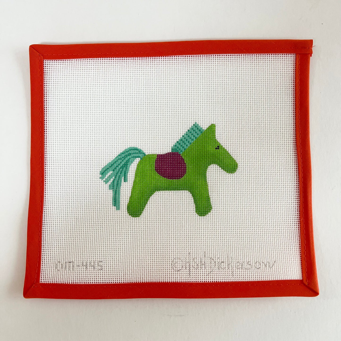 Hermes Horse w/ Saddle - Green, Turquoise, and Magenta