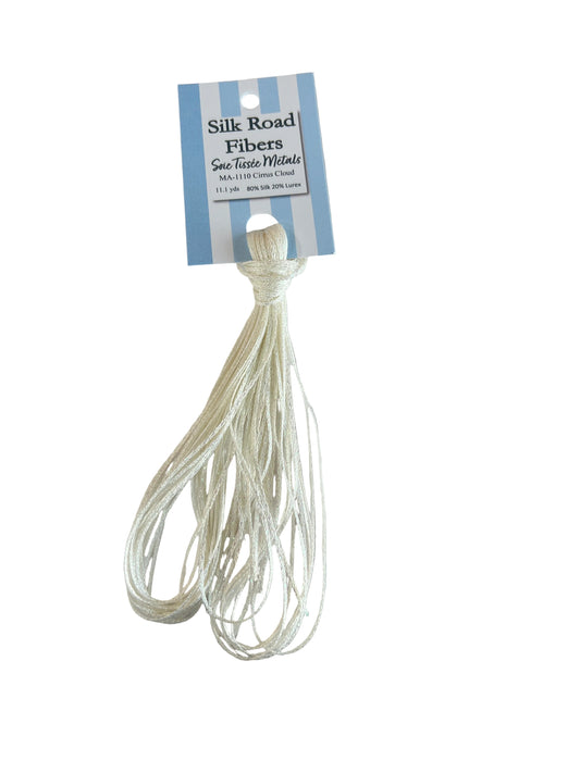 Soie Tissee Metals - 1110 Cirrus Cloud - White