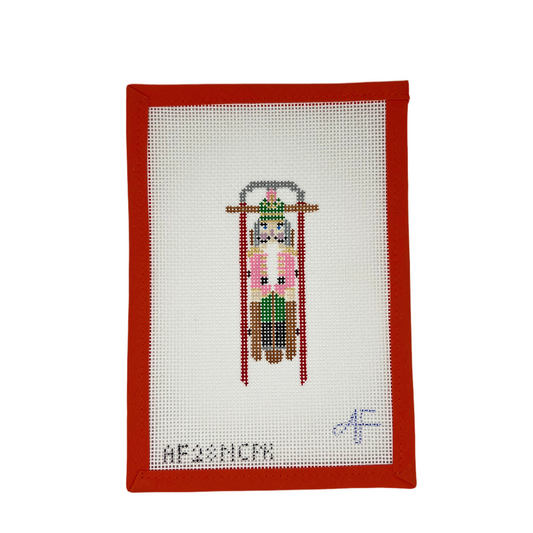 Sled With Pink Nutcracker