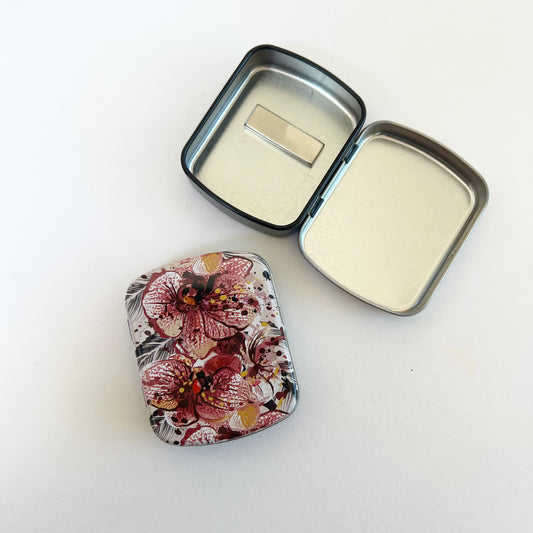 Earthy Orchids Magnetic Needle Tin