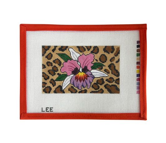 Orchid on Animal Print