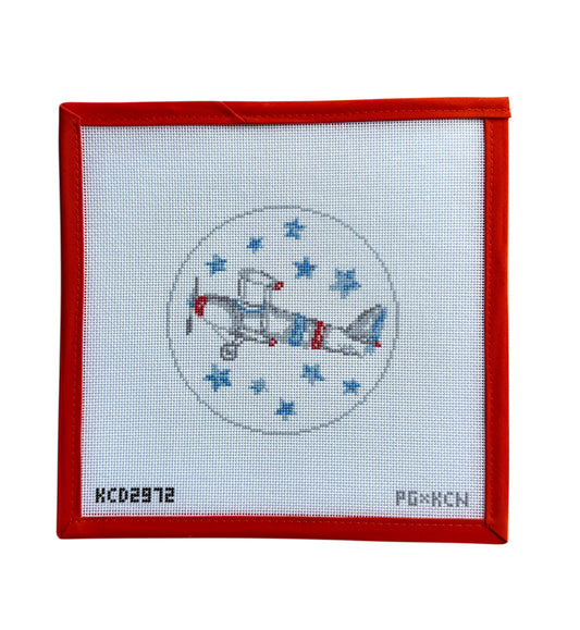 Biplane with Stars