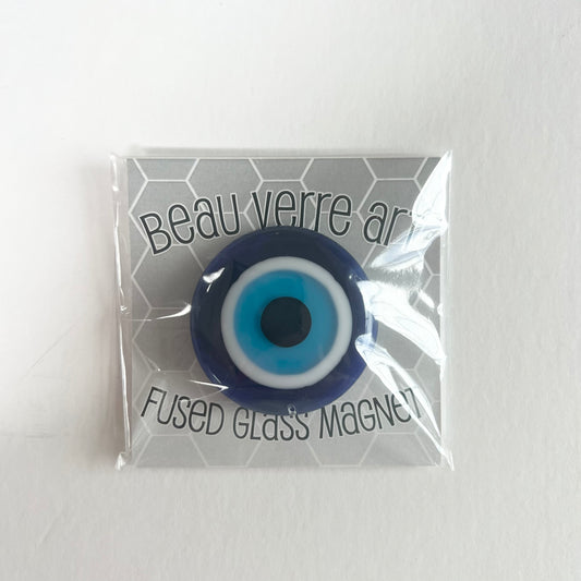 Evil Eye Fused Glass Needle Minder