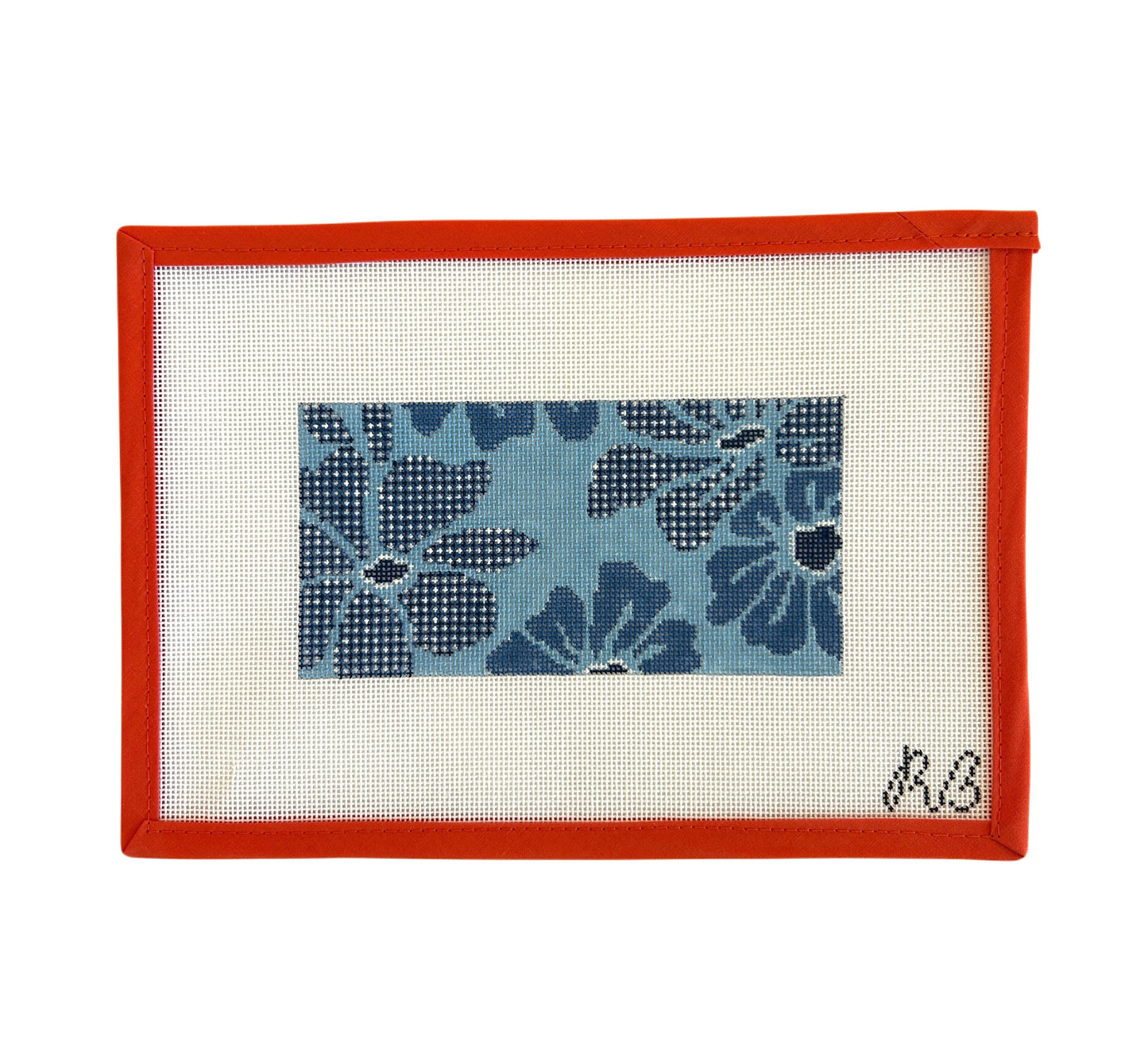 Gingham Blooms - Blue
