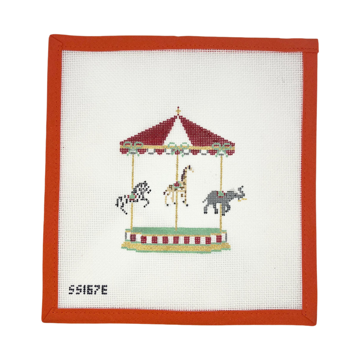 Carousel Needlepoint Circus Carousel – Destination Needlepoint