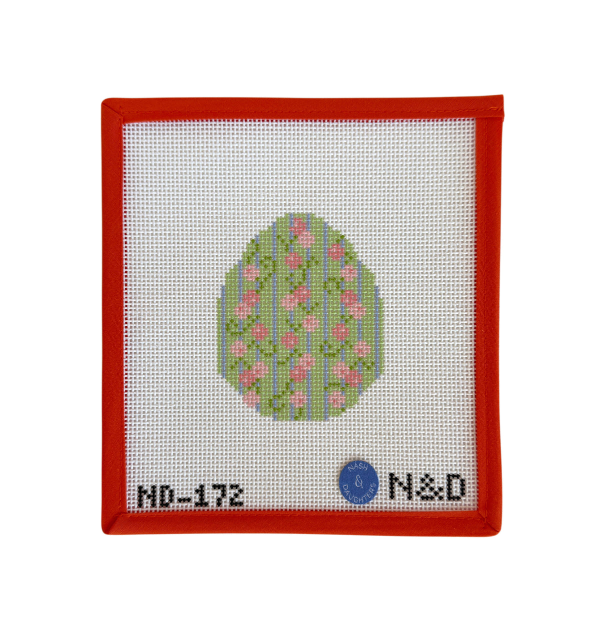 Pink and Green Floral Egg