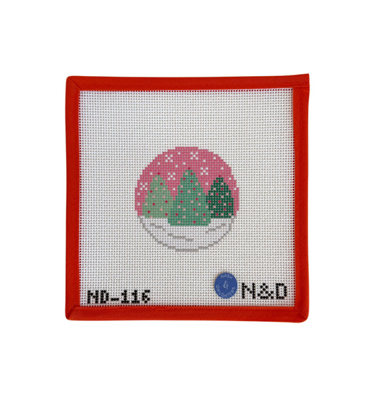 3" Three Pink Winter Trees