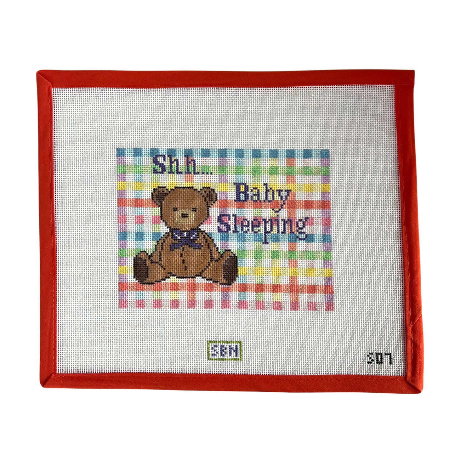 Gingham Baby Sleeping