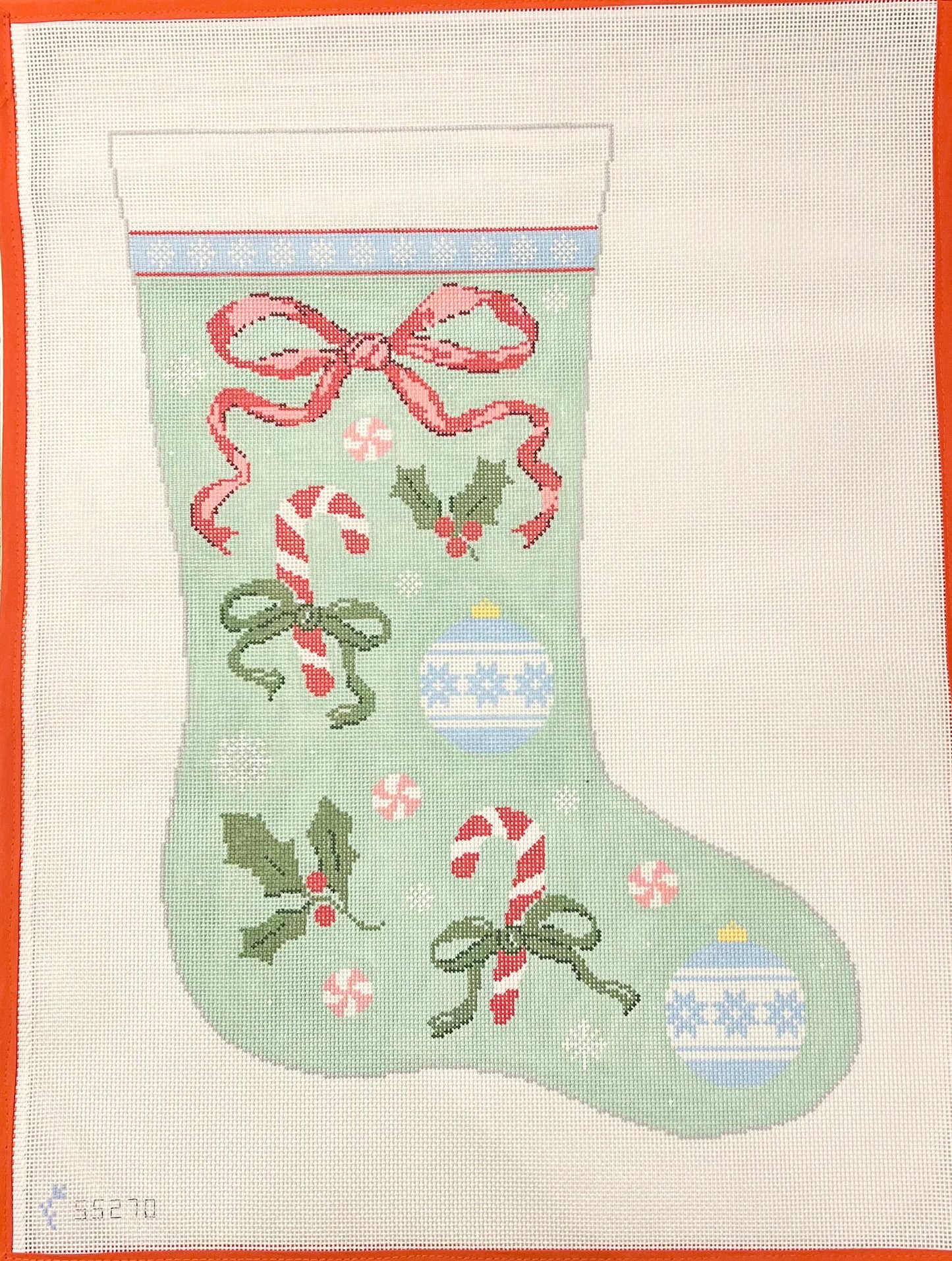 Bow and Candy Cane Stocking