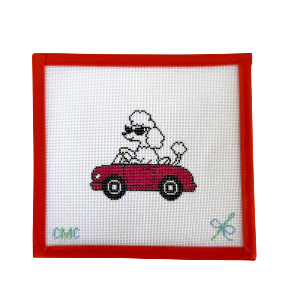 Poodle In Pink Convertible