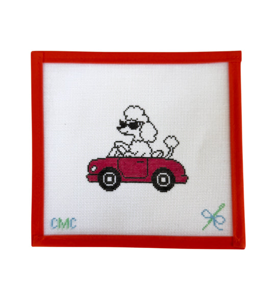 Poodle In Pink Convertible