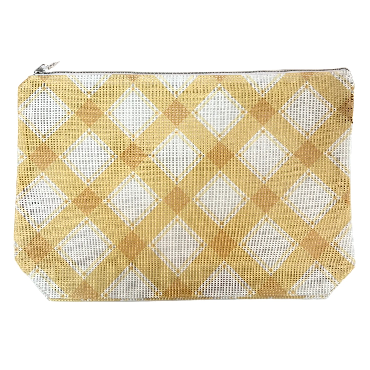 Cornsilk Plaid Large Project Bag