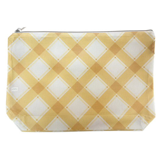 Cornsilk Plaid Large Project Bag