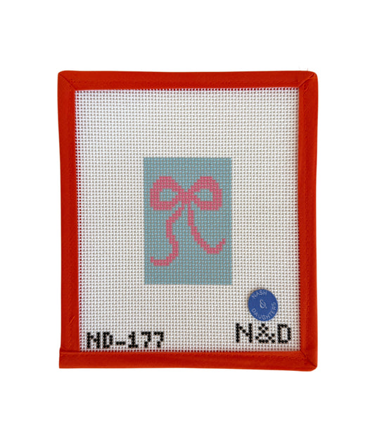 Blue and Pink Bow Luggage Tag