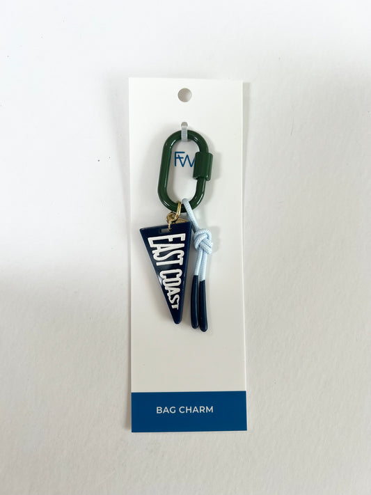 East Coast Pennant Bag Charm