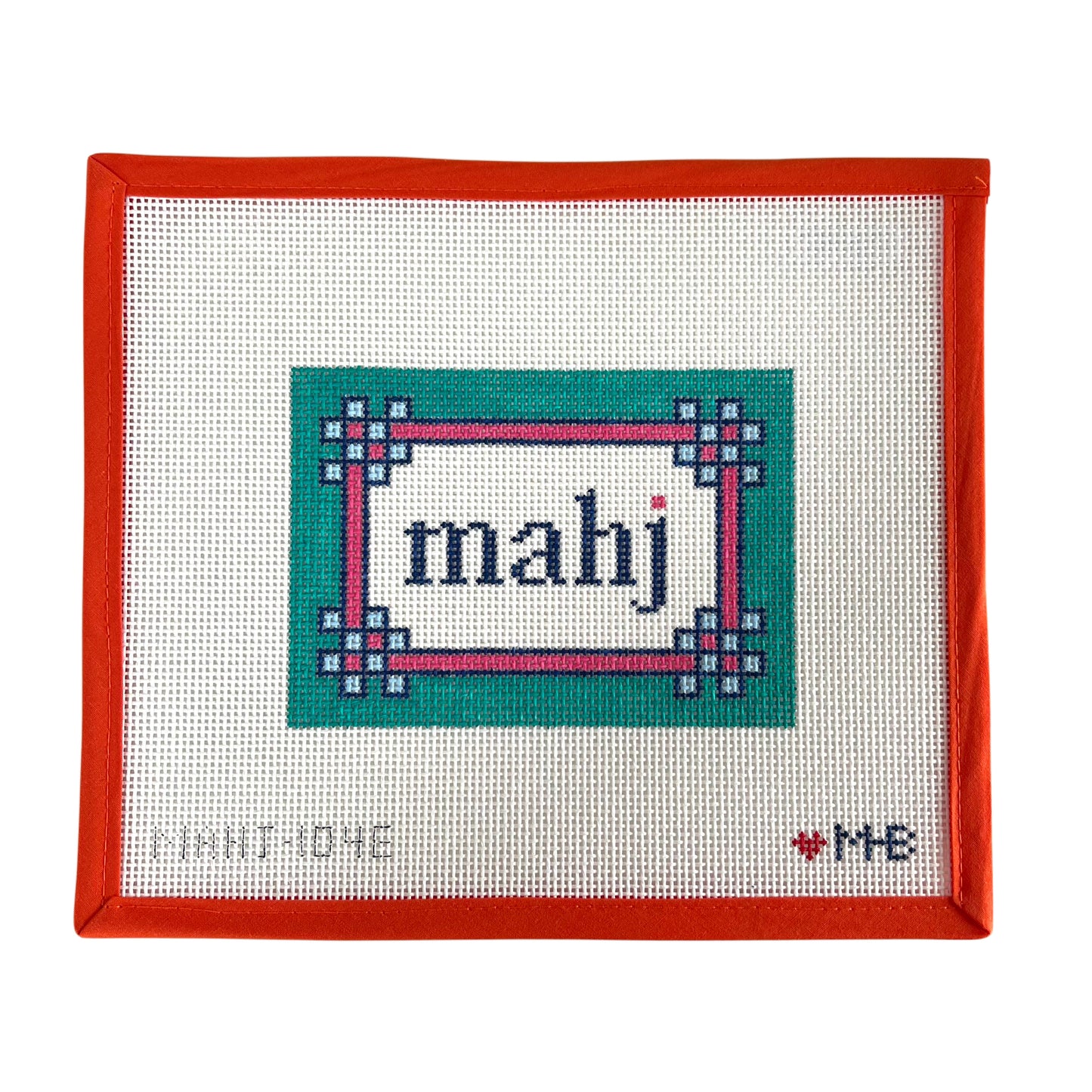 Floral Corner Mahjong Insert (Teal, Pink)