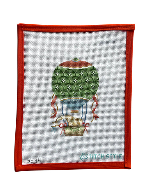 Green & Blue Hot Air Balloon w/ Giraffe
