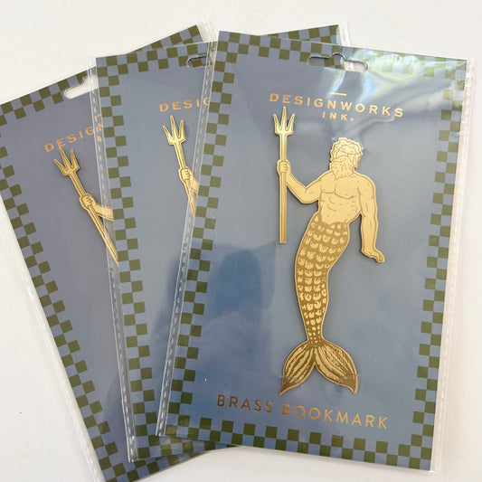 Brass Bookmark - Poseidon