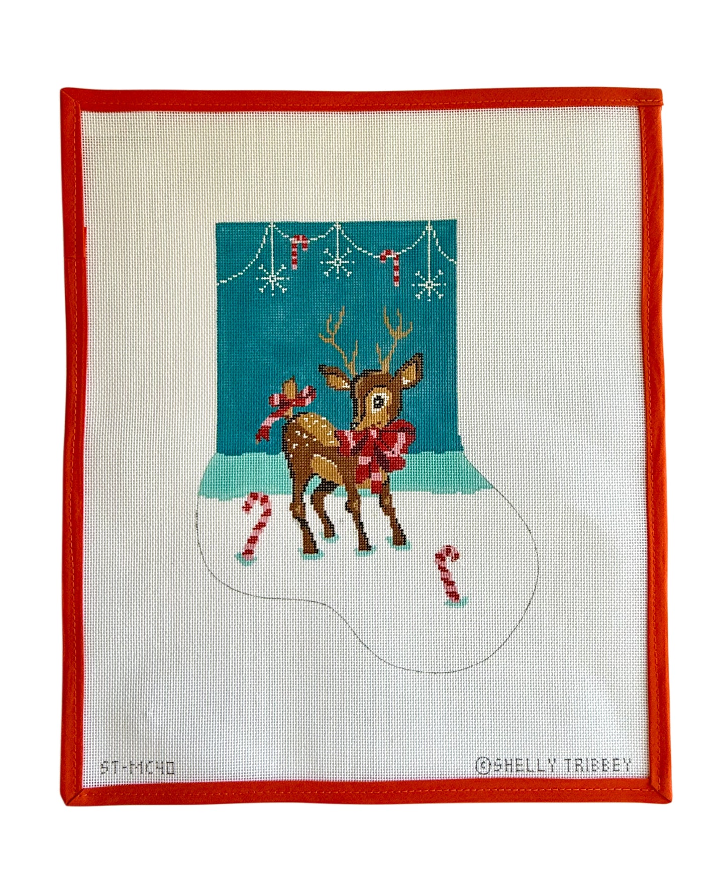 Retro Reindeer 9" Stocking