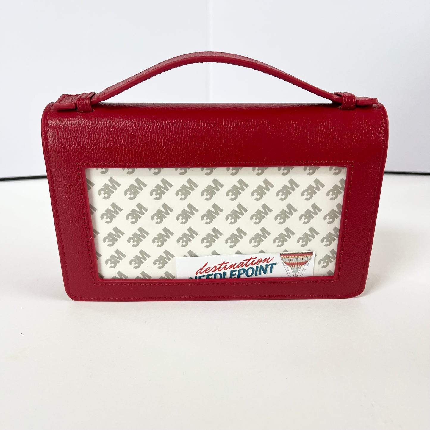 The Everyday Clutch - Ruby Red + Silver Chain
