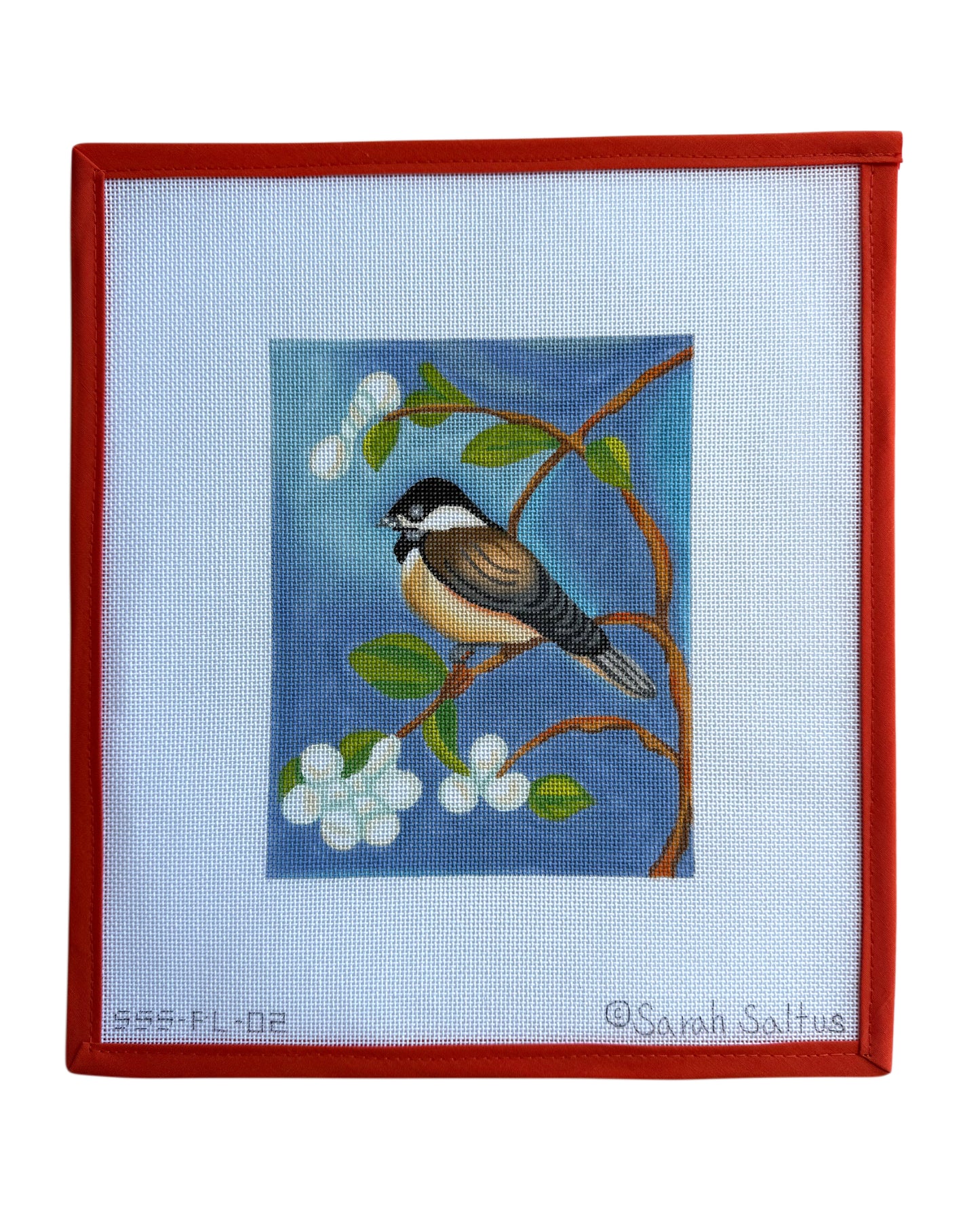 Chickadee w/ Spring Blossoms