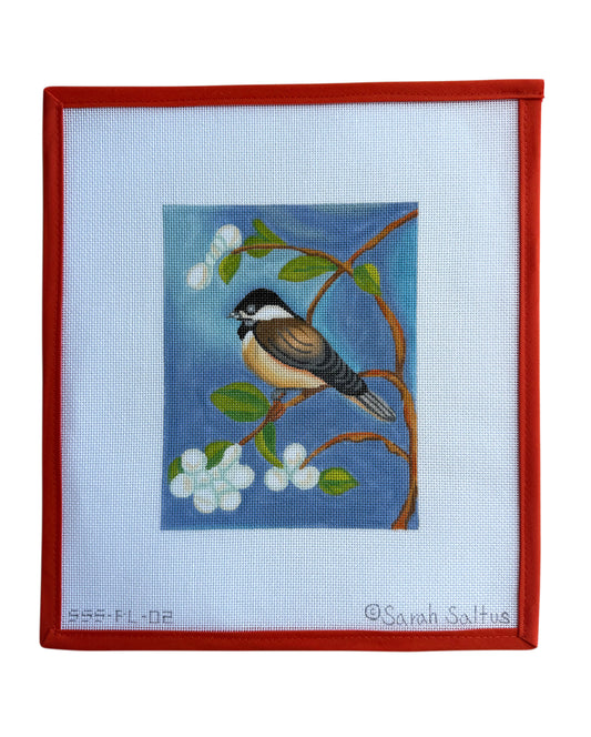 Chickadee w/ Spring Blossoms