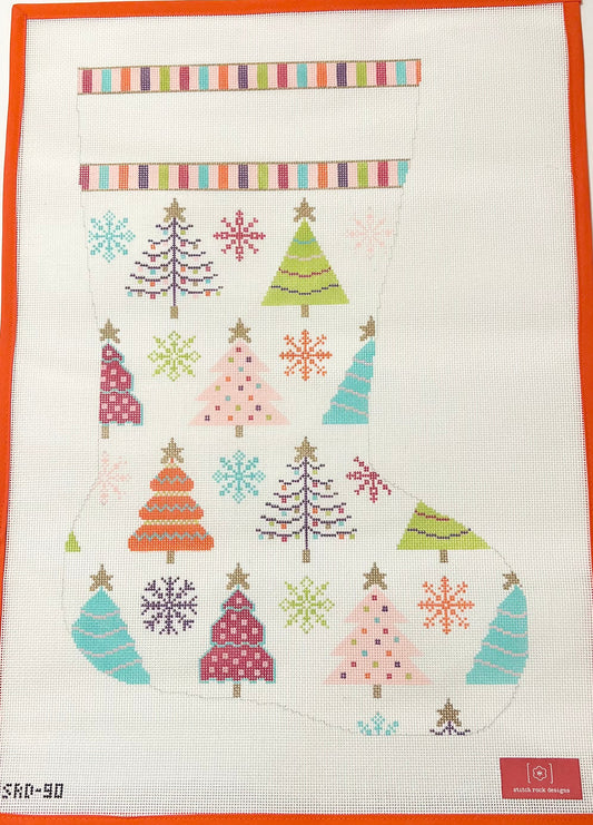 Whimsical Trees Stocking