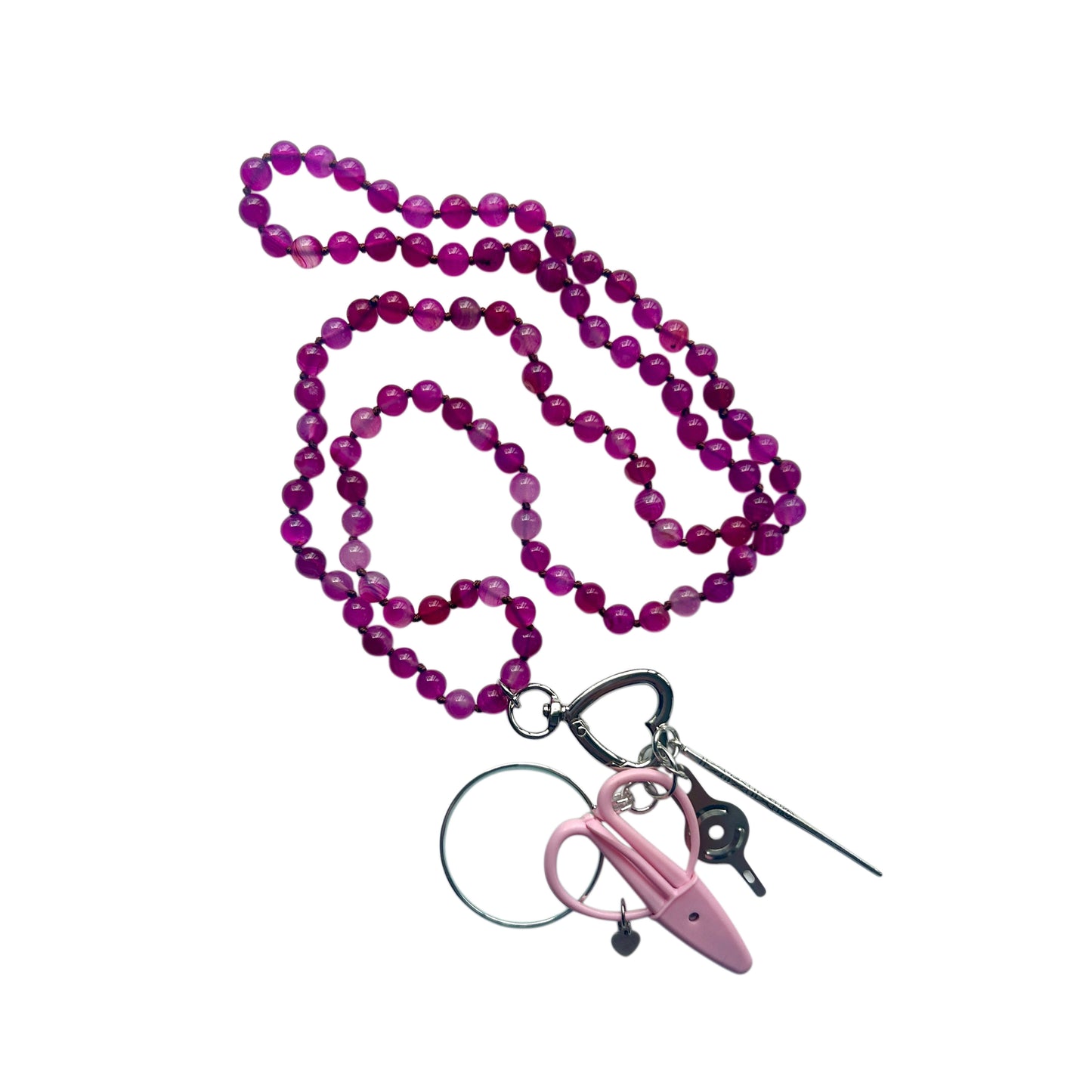 Gemstone Chatelaine - Peonies Pink