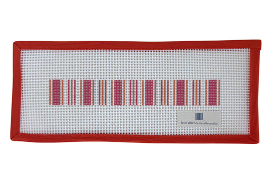 Cabana Stripe Key Fob - Pink & Tangerine