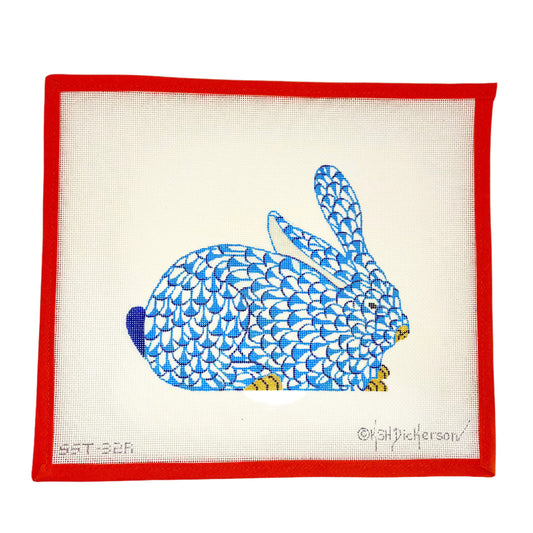 Herend Bunny - Seated Blue