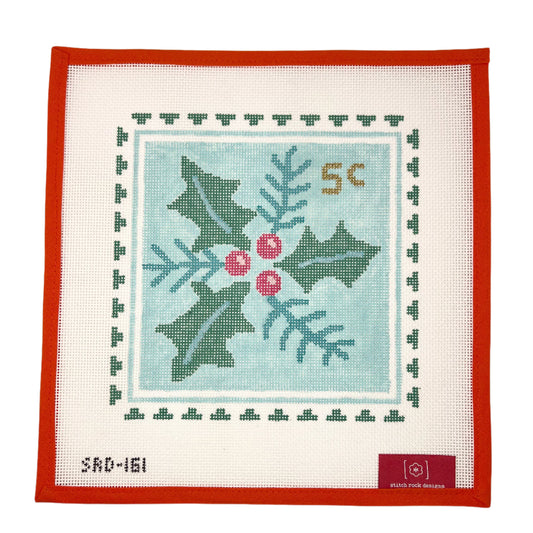 Holly Stamp Pillow
