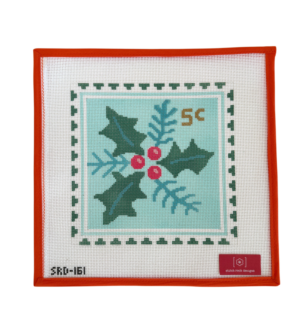 Holly Stamp Pillow