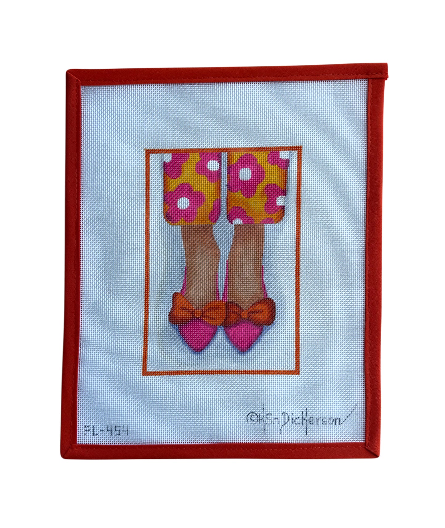 Pink & Orange Pointy Flats with Bows